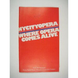 Cinderella NYC Opera Program Fall 1980 Lincoln Center Susanne Marsee Krueger
